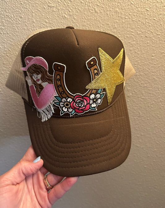 cap - custom horseshoe cowgirl hat