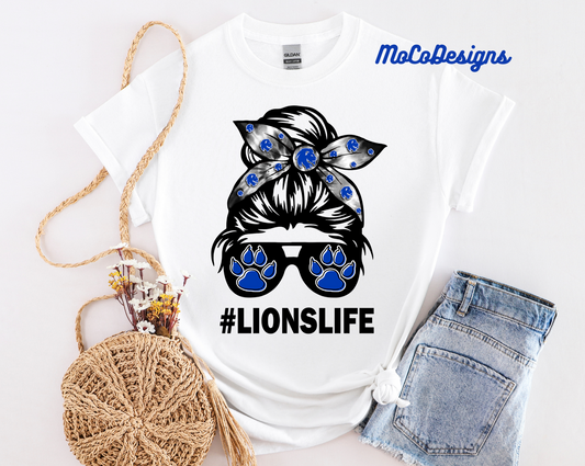 Lions - Lions pride shirt woman with bun