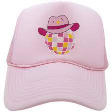 cap - disco ball cowgirl foam trucker hat
